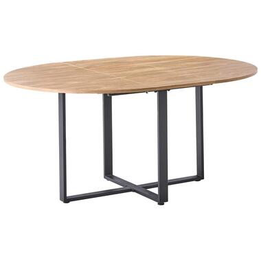 ALEXANDRINA - Uitschuifbare eettafel - Bruin - 120/160 x 120 cm - MDF