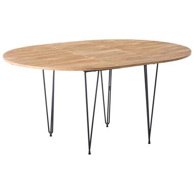 LOUISE - Eettafel uitschuifbaar - Bruin - 120/160 x 120 cm - MDF