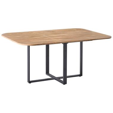 COOPER - Eettafel uitschuifbaar - Bruin - 120/160 x 120 cm - MDF