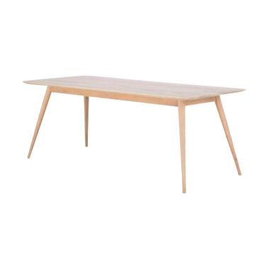 Gazzda Stafa Table Eikenhouten Eettafel 180 x 90 - Whitewash