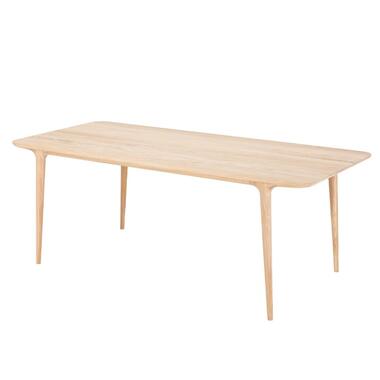 Gazzda Fawn Table Houten Eettafel - 200 x 90 cm - Whitewash Eiken