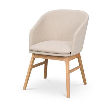Rowico Home Windham Eetkamerstoel Beige - Armleuning - Naturel Eiken