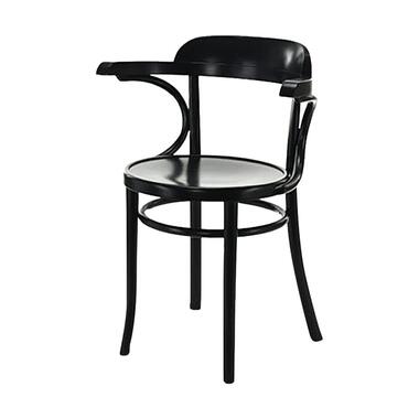 Fameg Thijs Houten Eetkamerstoel Zwart - Met Armleuning