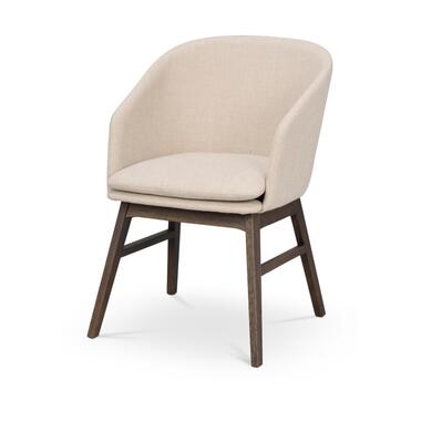 Rowico Home Windham Eetkamerstoel Beige - Armleuning - Donker Eiken