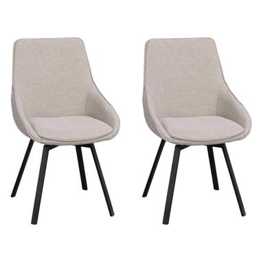 Rowico Home Alison Draaibare Eetkamerstoel Beige - Set Van 2