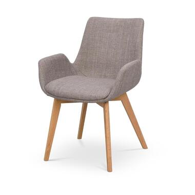 Rowico Home Drimsdale Eetkamerstoel Grijs / Eiken - Met Armleuning