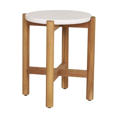 Artichok Teresa Houten Tuin Bijzettafel Naturel - Ø 37 cm