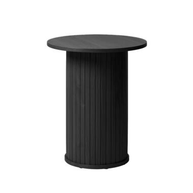 Olivine Lenn Ronde Houten Bijzettafel Ø 50 cm - Zwart Eiken