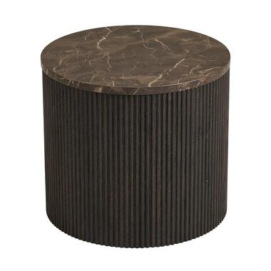 Artichok Babette Bijzettafel Donkerbruin Marmer Ø 45 cm