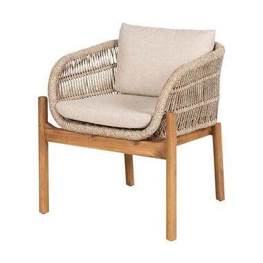 Artichok Teresa Houten Tuinstoel Beige - Met Zitkussens