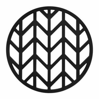 Krumble Pannenonderzetter Pijlen Silicoon Diameter 14 cm Zwart