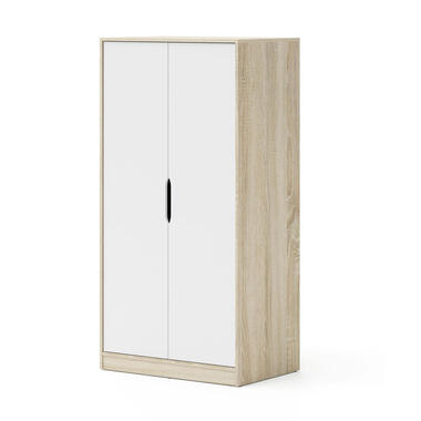 Functionele kledingkast Samoa-Fuji 165 cm sonoma eik / mat wit