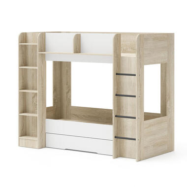 Hoogslaper FUJI sonoma eik / mat wit