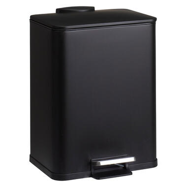 Excellent Houseware pedaalemmer - zwart - 20 L - 33 x 21 x 44 cm