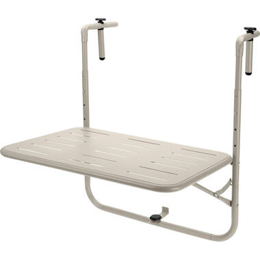 Pro Garden Balkon tafel - metaal - mat beige - 60 x 43 cm