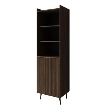 Meubella - Asty - Boekenkast - Donker eiken - 52x41x180 cm