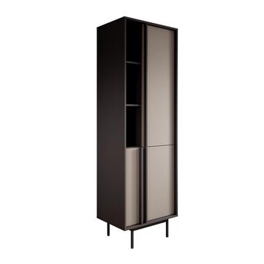 Meubella - Antigo - Boekenkast - Beige/Antraciet - 63x43x195 cm