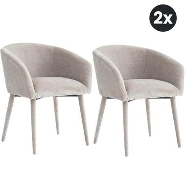 Eetkamerstoel Nova - Beige (Set van 2)