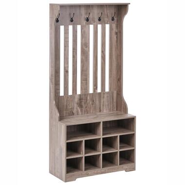 DENILIQUIM - Schoenenkast - Donkerbruin - Hout