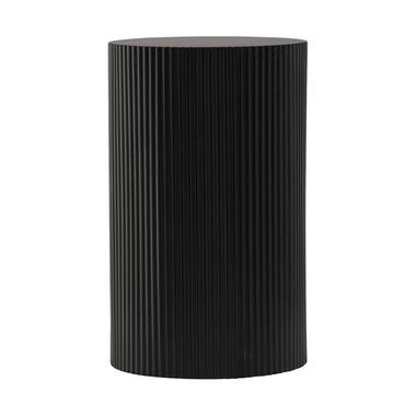 Nest living Asa Houten Bijzettafel Zwart - Ø 31 cm