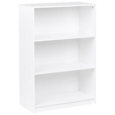 ZEHNA - Boekenkast 3 planken - Wit - 80 x 40 cm - Vezelplaat