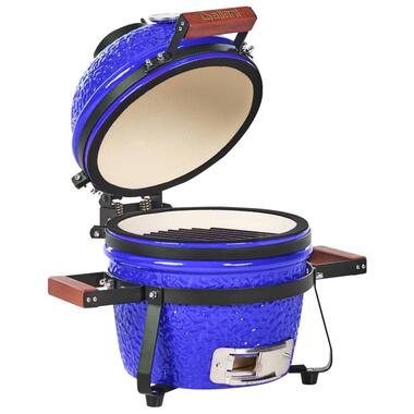 KAMADO - Mini houtskoolgrill - Blauw - Keramiek