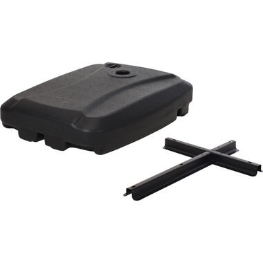 Parasolvoet kruisvoet - vierkant - antraciet grijs - 60 liter