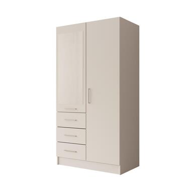 Meubella - Komodo - Kledingkast met 2 deuren - Wit - 101x61x201 cm