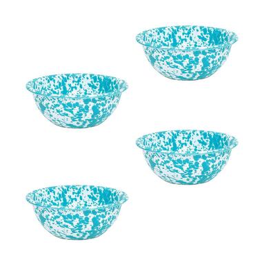 Crow Canyon Home Serviesset Splatter - 4-delig - Turquoise