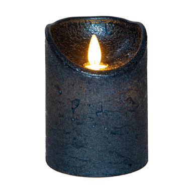 Anna's Collection Stompkaars LED metallic blauw H10 cm