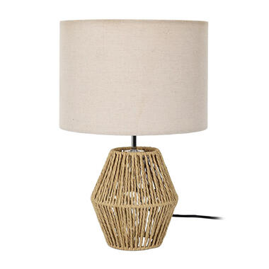 Home deco factory Tafellamp met linnen kap - Boho/ibiza stijl