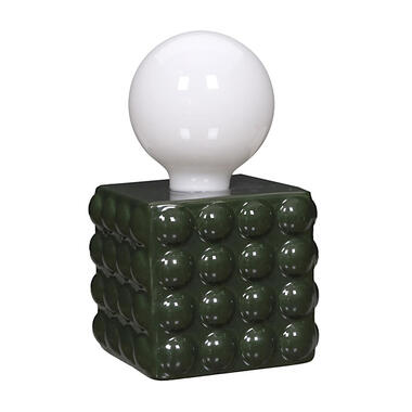 Home deco factory Tafellamp keramisch - groen - LED lamp
