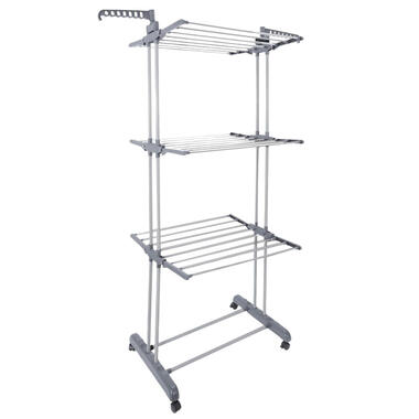 Home Deco Factory Wasrek/droogrek - grijs - metaal -73 x 173cm