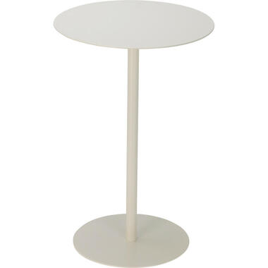 Home & Styling Bijzettafel Lugano - wit - D35x H53 cm - metaal