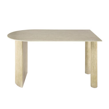 Hoyz Collection - Eettafel Romano Arch 1-side 140cm - Keramiek Travertin