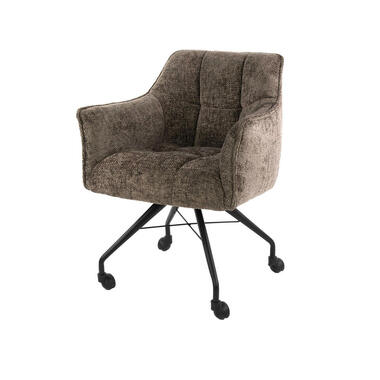 Hoyz Collection - Armstoel Raster Wieltjes Verpakt Per 2 - Hoven Taupe