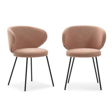 CALICOSY - Set van 2 stoelen in stof RUSH - 58x60x51 cm