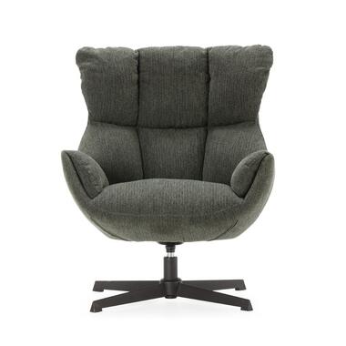 CALICOSY - Fauteuil in gewatteerde stof ODETTE - 81x73x89 cm
