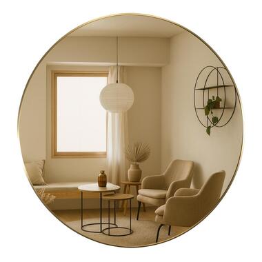 XXL Spiegel Rond 120cm Goud
