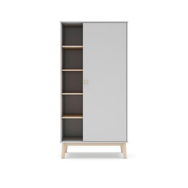 Calicosy - SIMON garderobe - B90 cm - Wit 90 cmx52 cmx181 cm cm