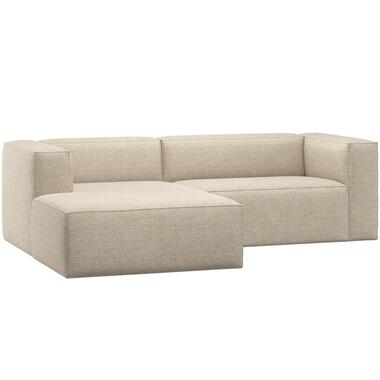 WOOOD Bean Chaise Longue Bank Links - Melange - Beige - 73x254x178