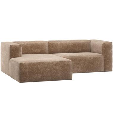 WOOOD Bean Chaise Longue Bank Links - Chenille Velvet - Terra