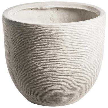 LIXOURI - Bloempot - Lichtgrijs - 47 x 47 x 40 cm - Klei-vezelmengsel