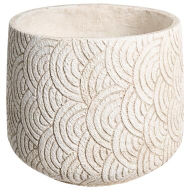 ERIROS - Bloempot - Lichtbeige - 31 x 31 x 29 cm - Klei-vezelmengsel