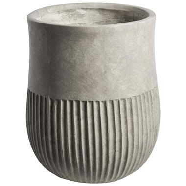 PYLAROS - Bloempot - Grijs - 36 x 36 x 46 cm - Klei-vezelmengsel