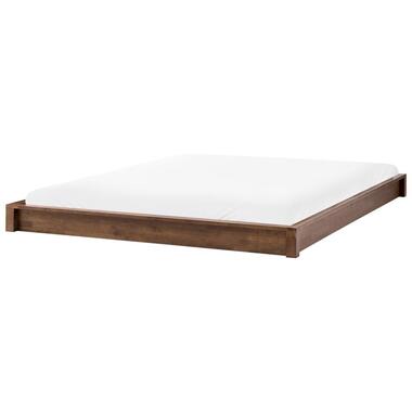 ANTRAS - Bed - Donkerbruin - 180 x 200 cm - Rubberhout