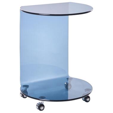 MINTO - Bijzettafel - Blauw - Veiligheidsglas