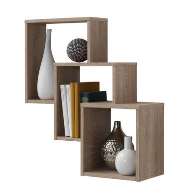 Wandrek Fibi met 3 vakken eik