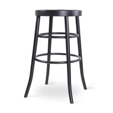 Fameg Lauren houten barkruk zwart - 75 cm