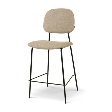 Nolon Jasmijn Barkruk Taupe Melange - Zwart - 65 cm